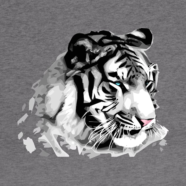 White Tiger Polygonal Artwork by NuokaBox